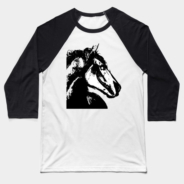 Zombie horse Baseball T-Shirt by vvilczy